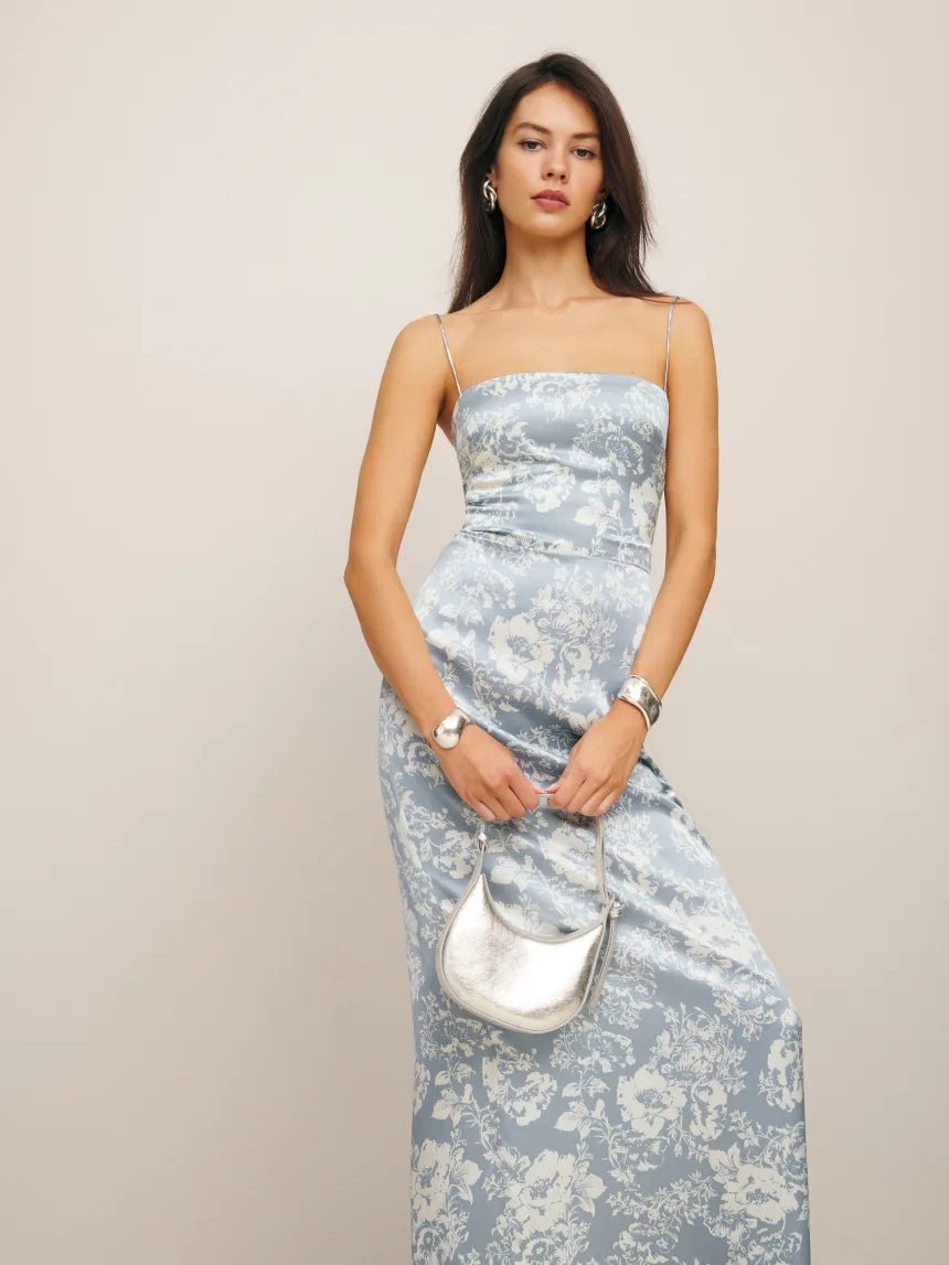 Reformation Frankie Silk Dress