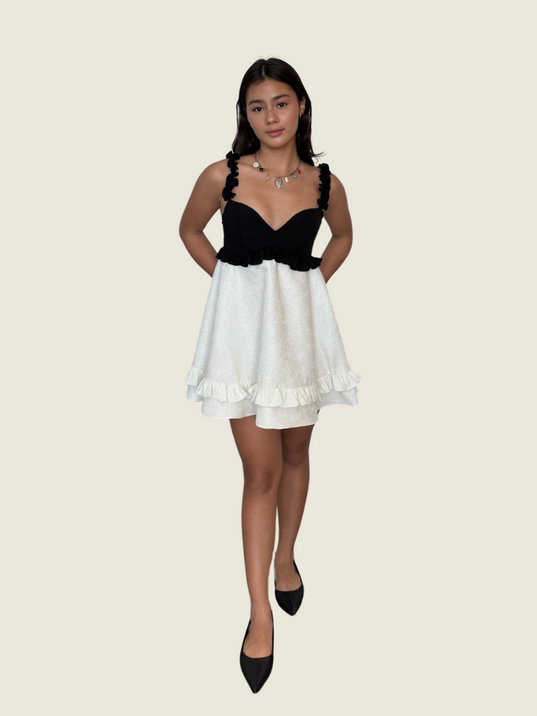 Atelier Carlene Jacquard Babydoll Dress