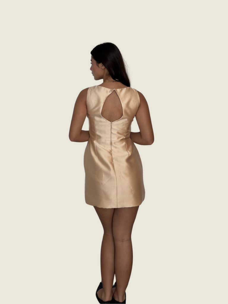 Atelier Carlene Gold Mini Dress