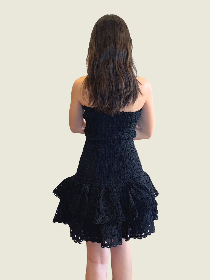 Black Mini Ruffle Dress