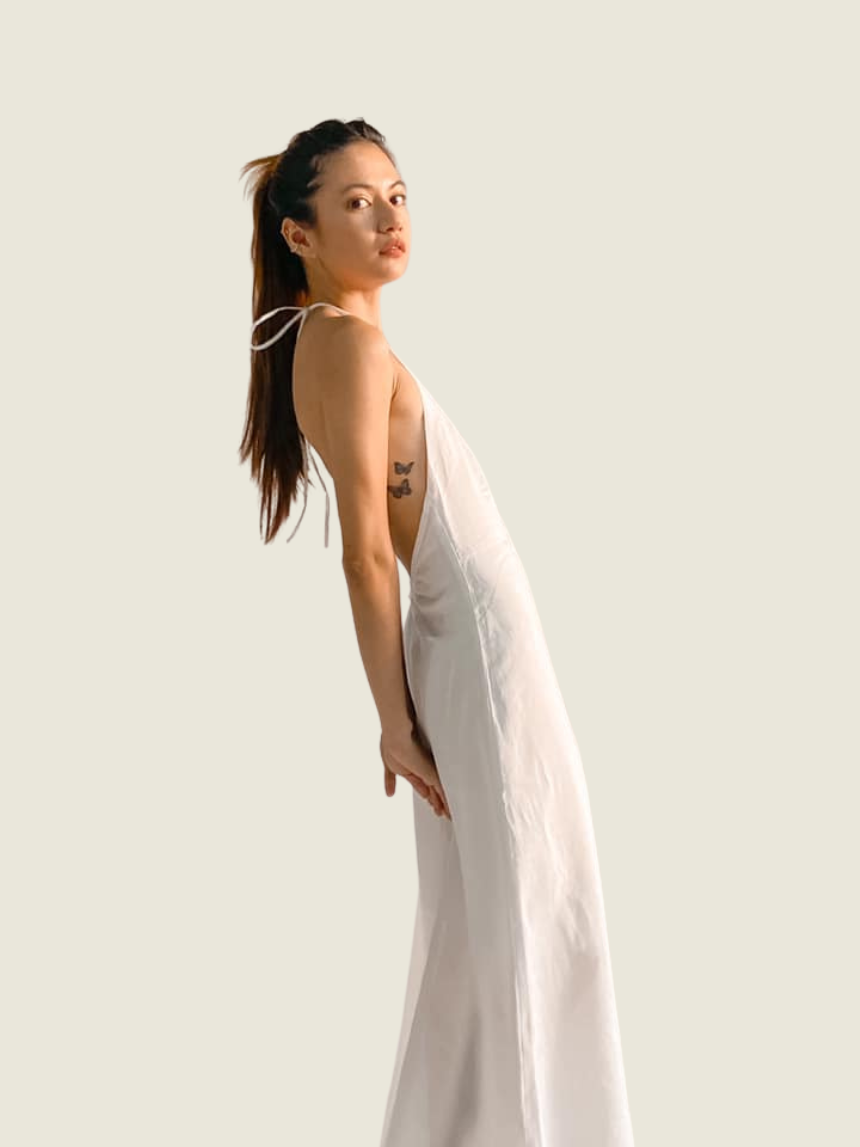 La Oceann White Linen Dress