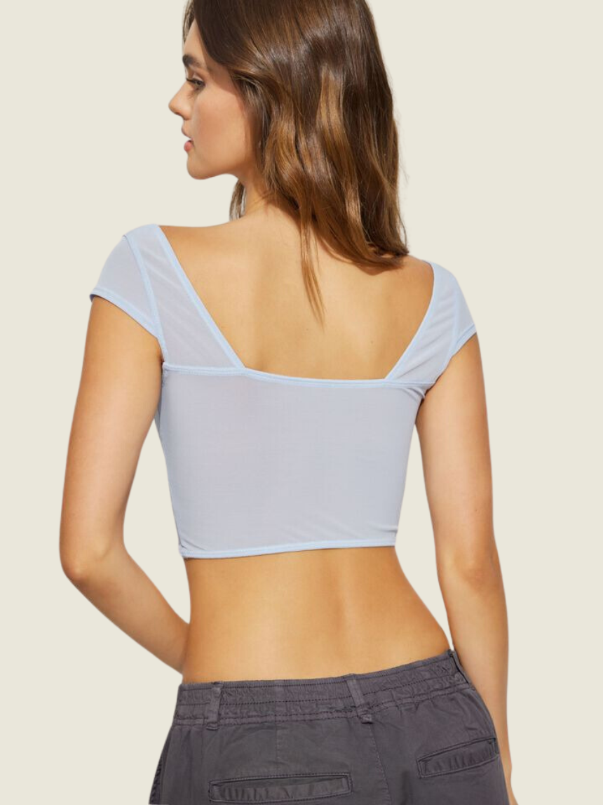 Garage Blue Corset Top
