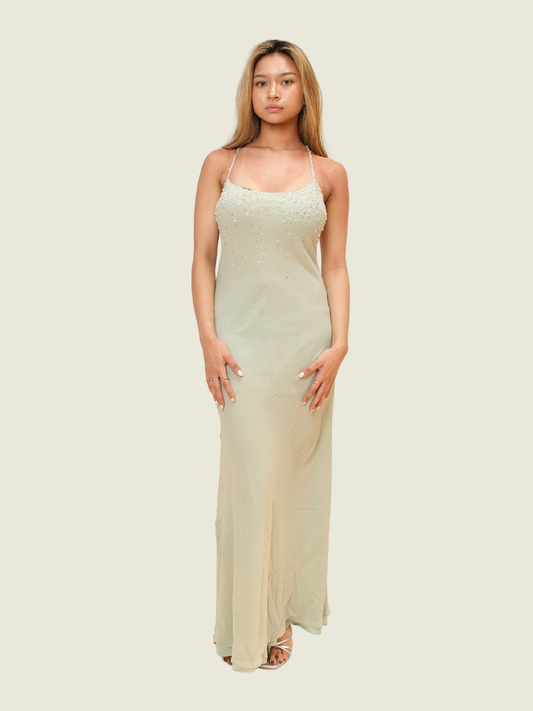 Maria Grachvogel Debenhams Beaded Silk Slip Maxi Dress