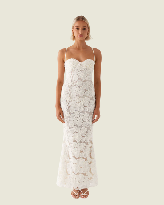 Peppermayo Exclusive That Girl Ivory Maxi Dress