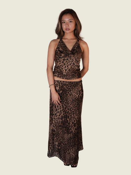 Princess Polly Cheetah Print Top and Skirt Set