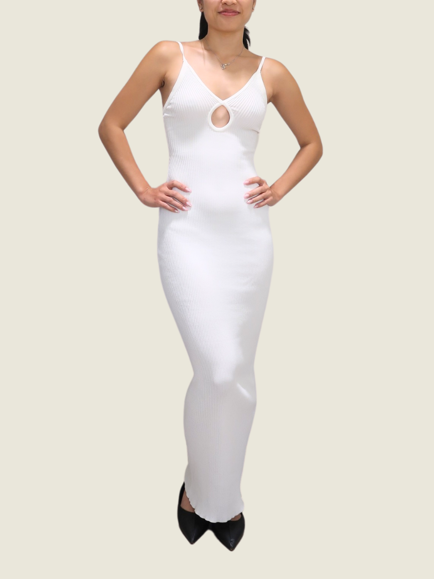 Glassons White Keyhole Dress