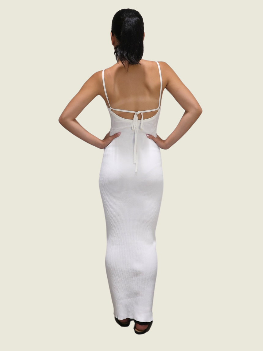 Glassons White Keyhole Dress