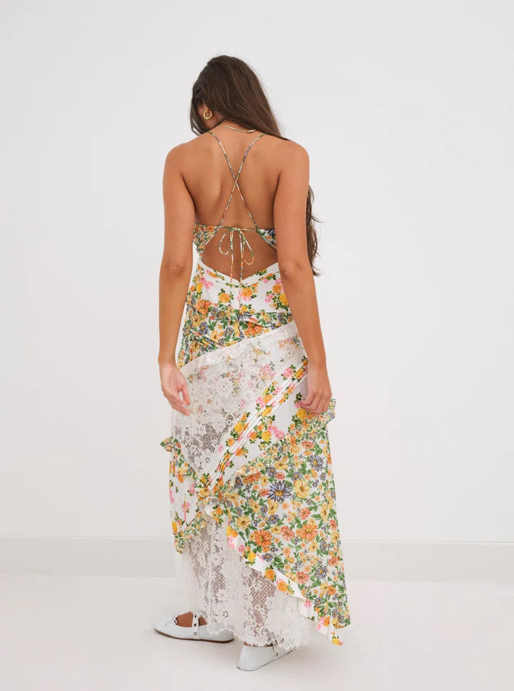 For Love and Lemons Rosalyn Maxi Dress