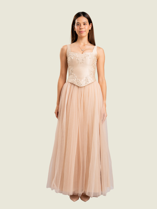 Anne Wong Custom Baby Pink Corset Ball Gown