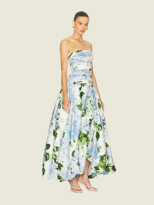 Aje Behold Maxi Dress - Blue and Green
