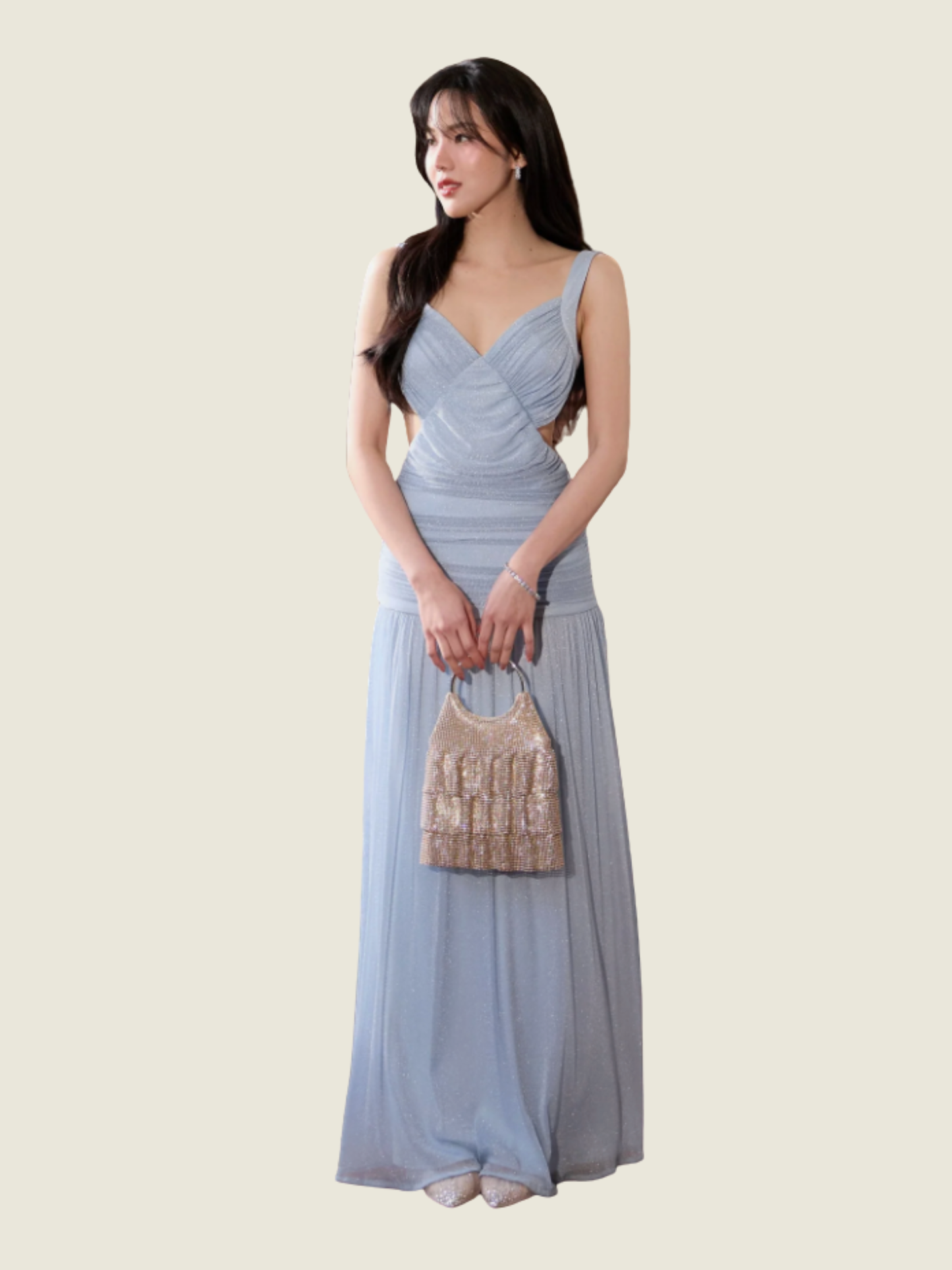 Fabrique Elveria Blue Cutout Dress