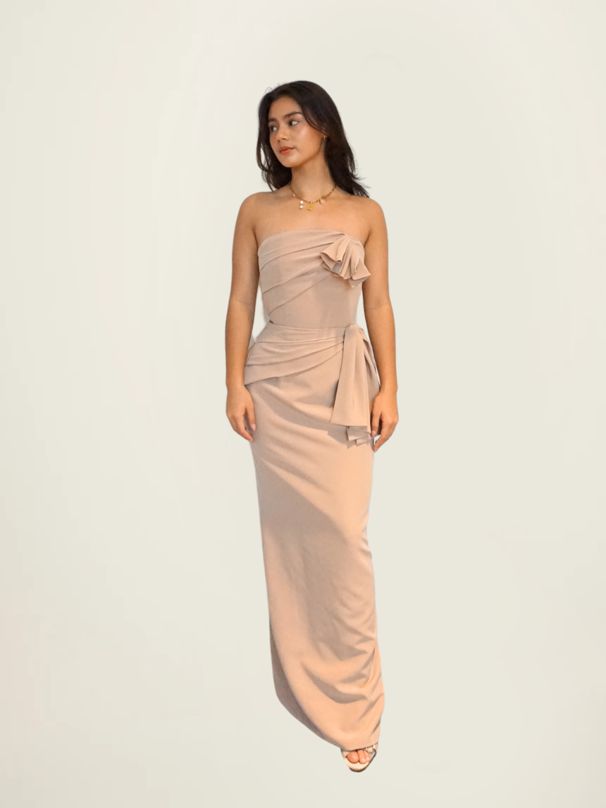 Martin Bautista Strapless Dress
