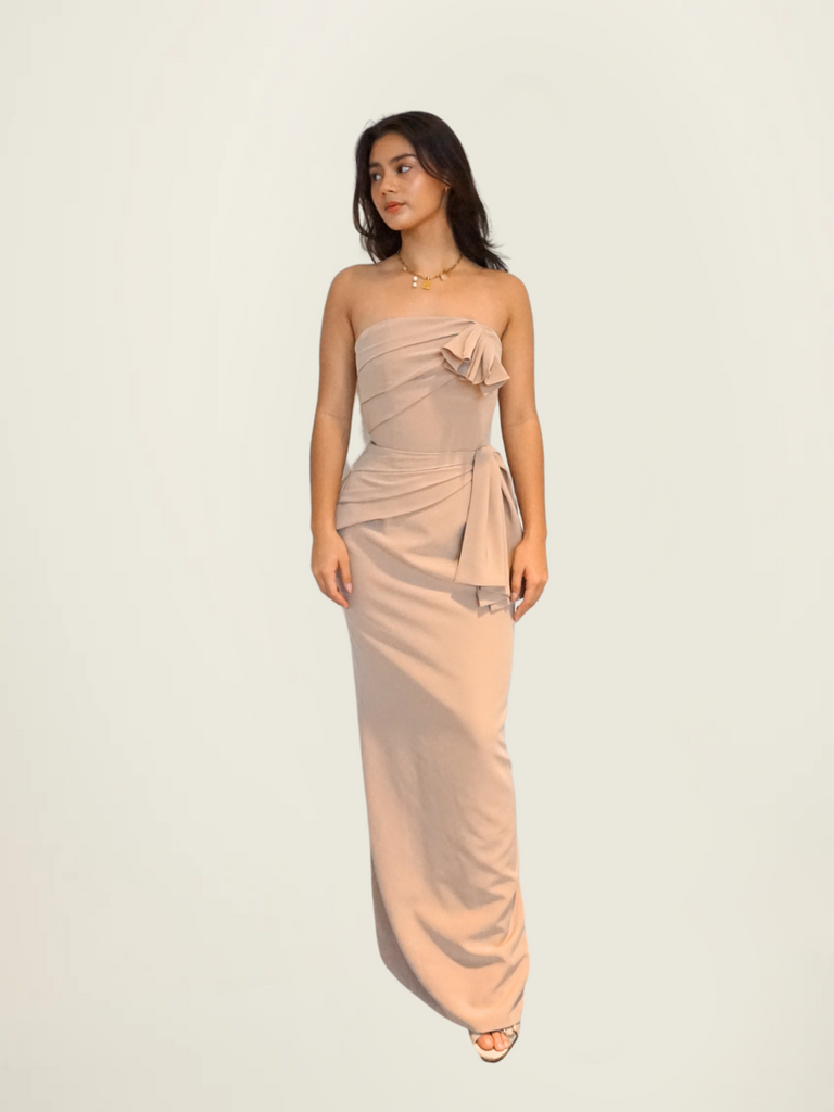 Martin Bautista Strapless Dress