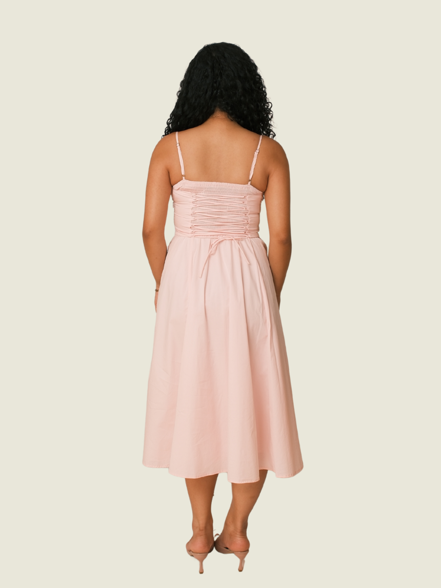 BABYBOO Mariella Midi Dress in Pink