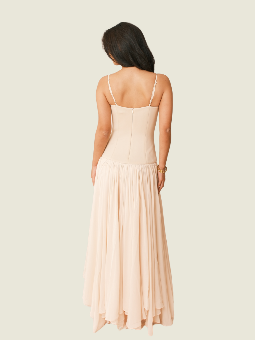 DoubleWoot Beige Midi Dress