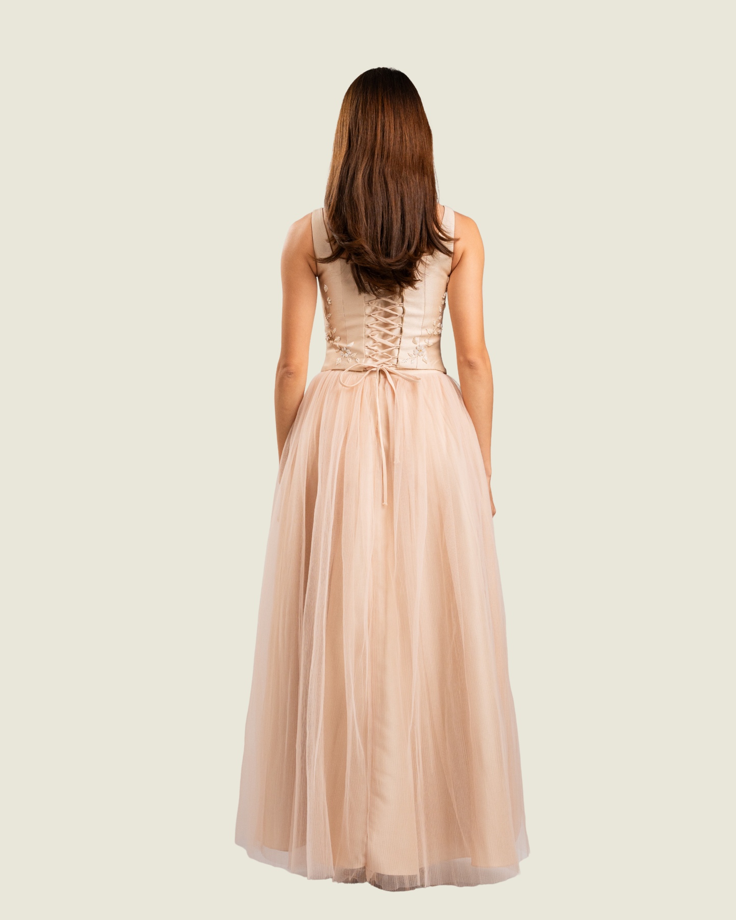 Anne Wong Custom Baby Pink Corset Ball Gown