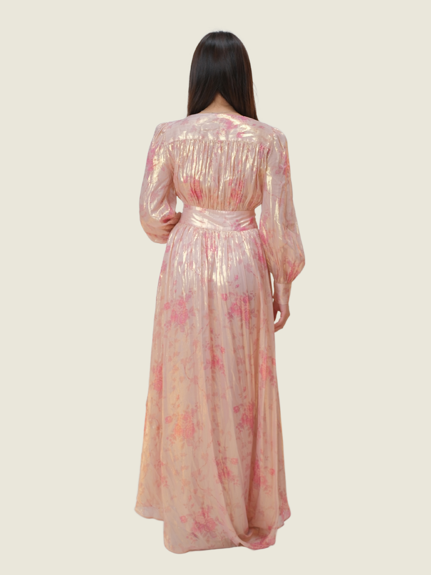 LoveShack fancy Cyrena Dress - Metallic Long Sleeve Dress