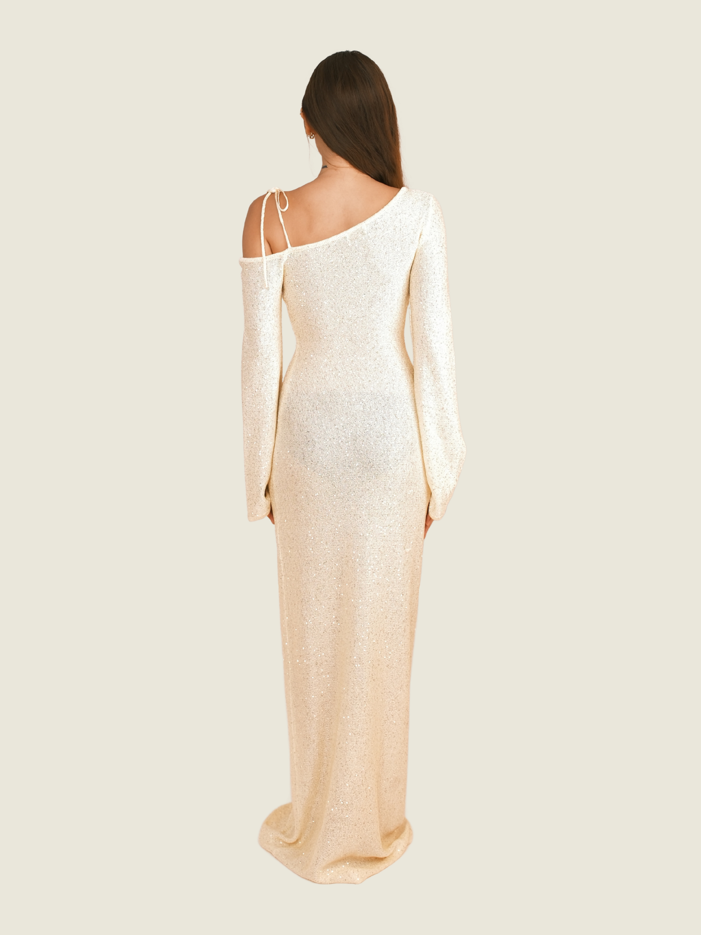 Meshki Beaded Maxi Dress in Yellow (S-M)
