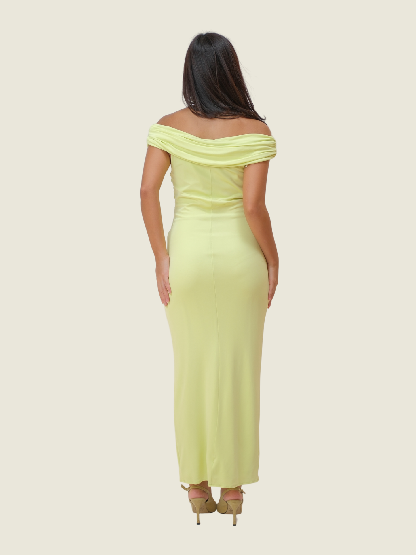 Self-portrait Kleid - Off-Shoulder Ruched Midi Dress