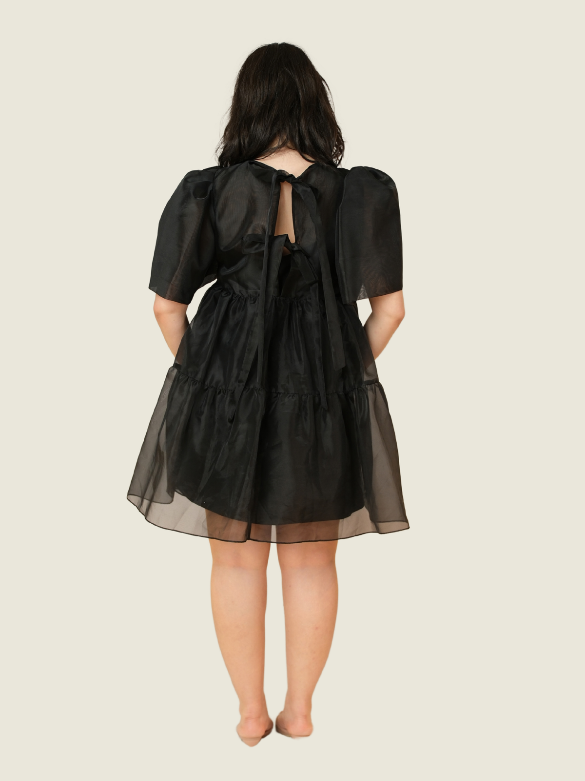 Vania Romoff Black Camisa Babydoll Dress