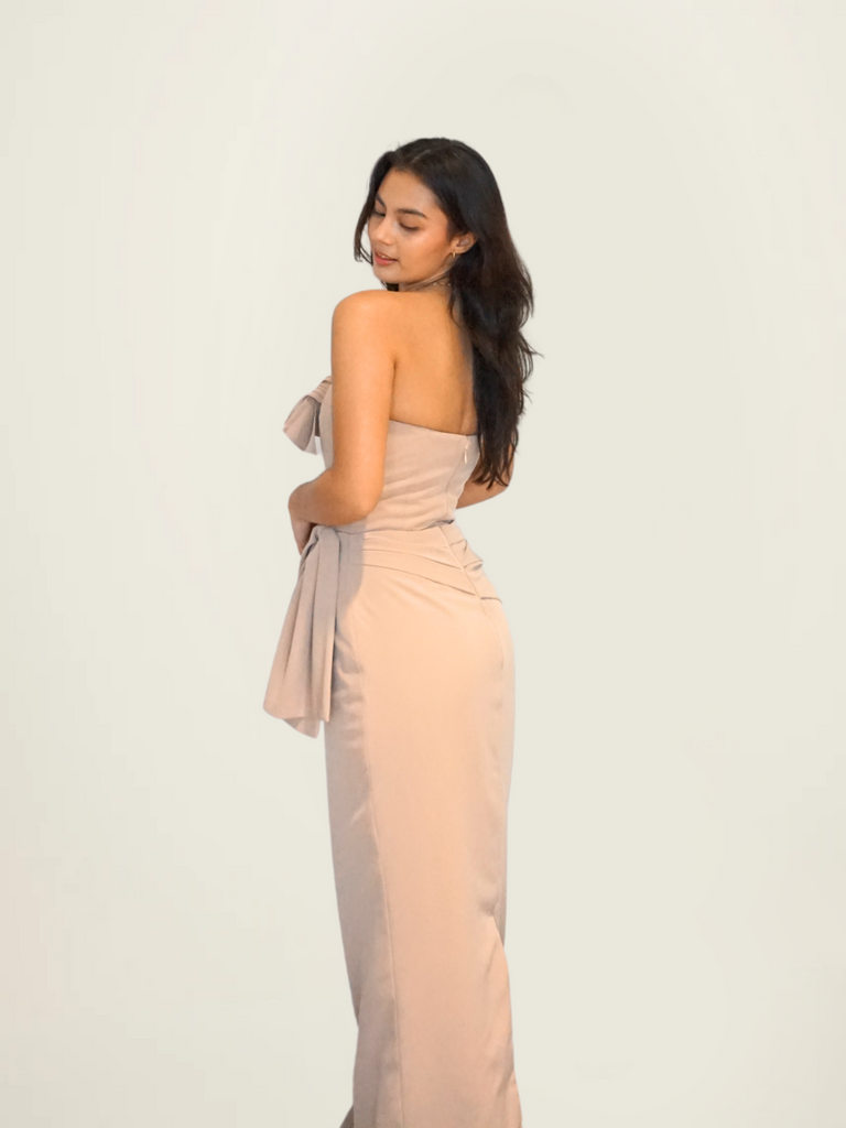 Martin Bautista Strapless Dress
