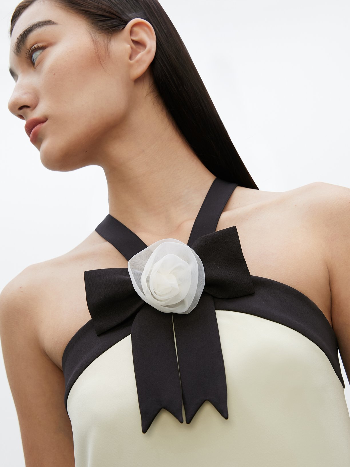 VICKTEERUT x Pomelo Sustainable Halter Neck Frilled Dress (XS)