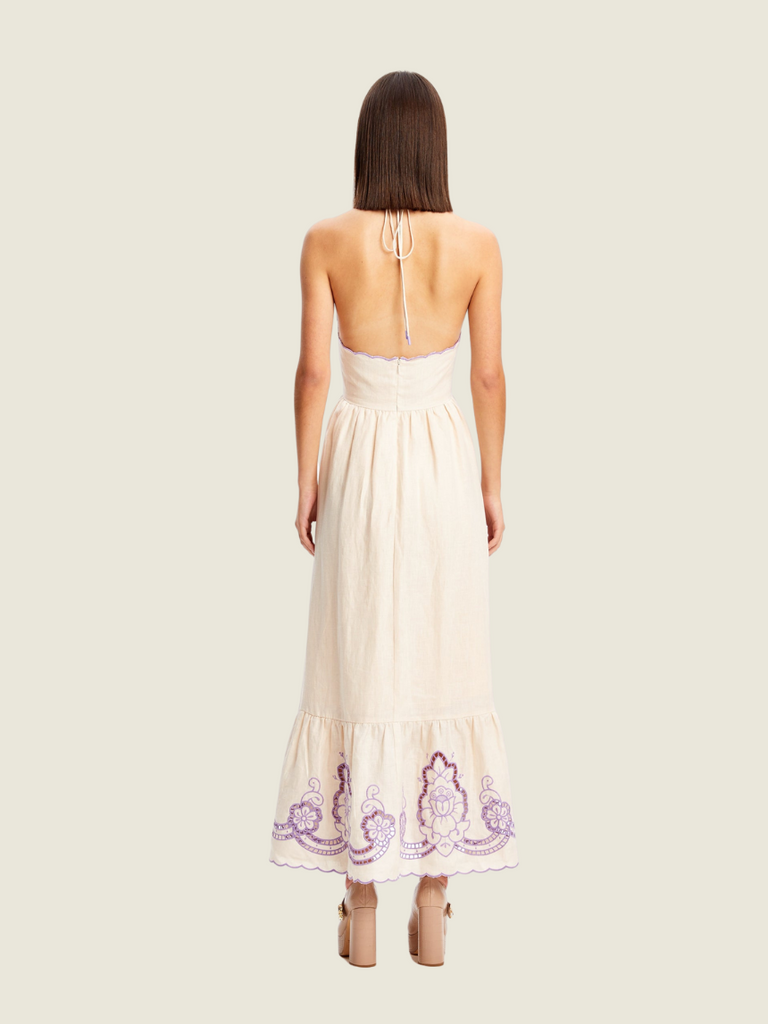 Alice McCall Capri Dreams Midi Dress Creme Fraiche