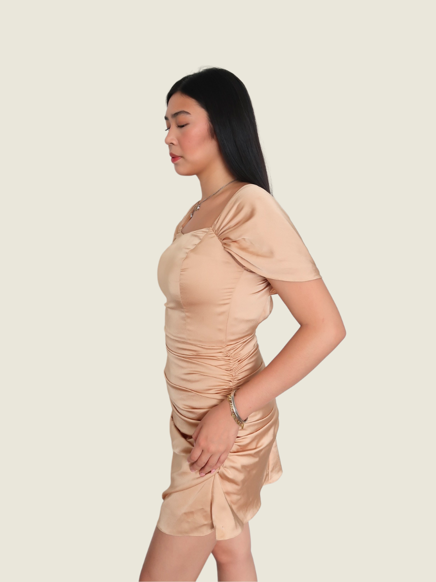 Charina Sarte Gold Mini Dress