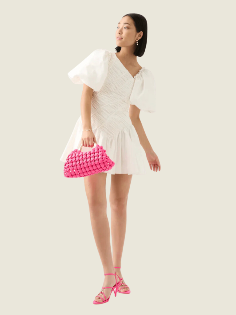 Aje Dawn Drawstring Mini Dress