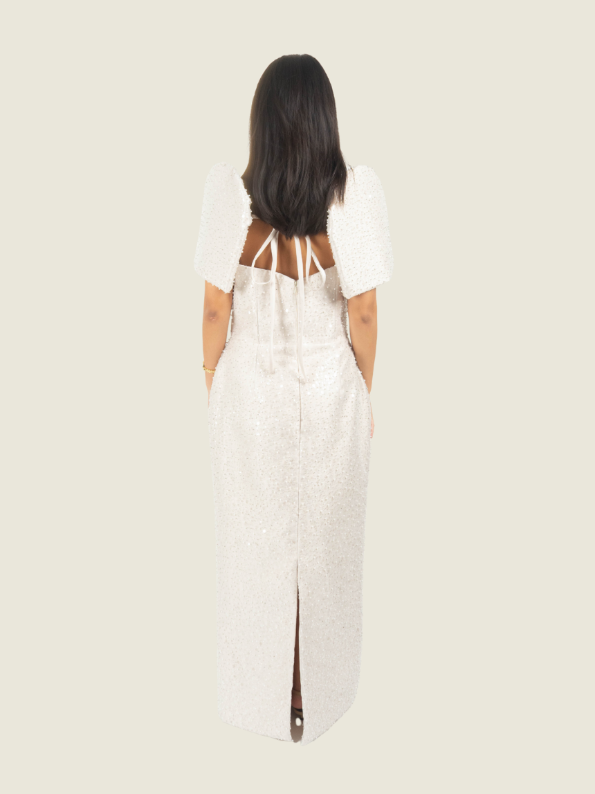 Atelier Carlene Custom Beaded White Filiniana