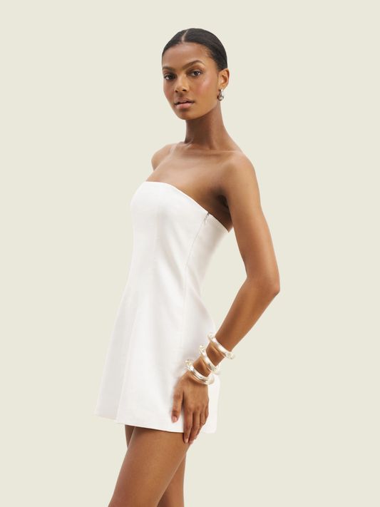 Because of Alice White Strapless Mini
