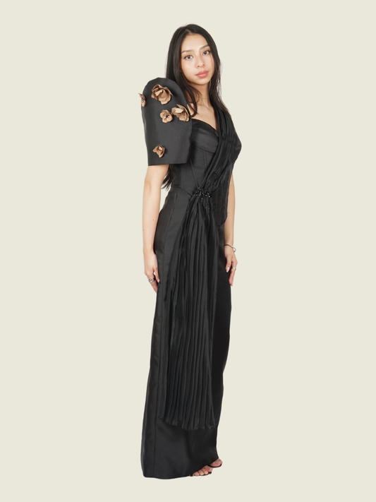 Bella Borromeo Black Filipiniana Gown