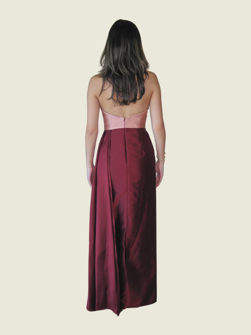 Caca Studio Custom Tube Pleated Gown