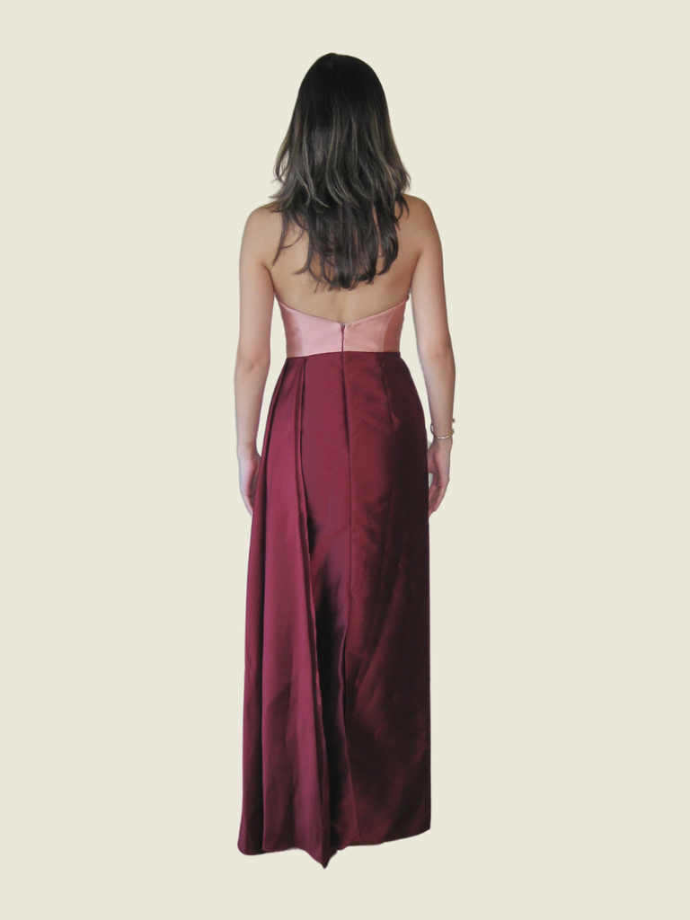 Caca Studio Custom Tube Pleated Gown