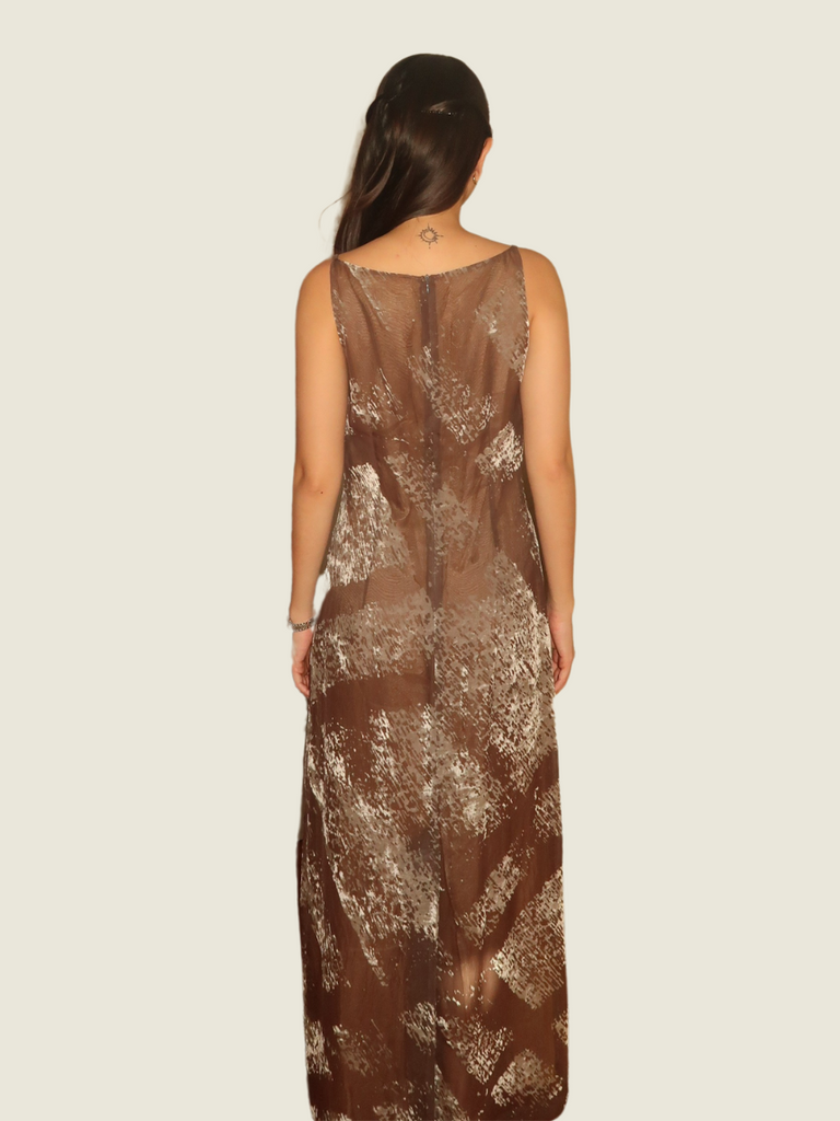 Caroll Paris Brown Dress