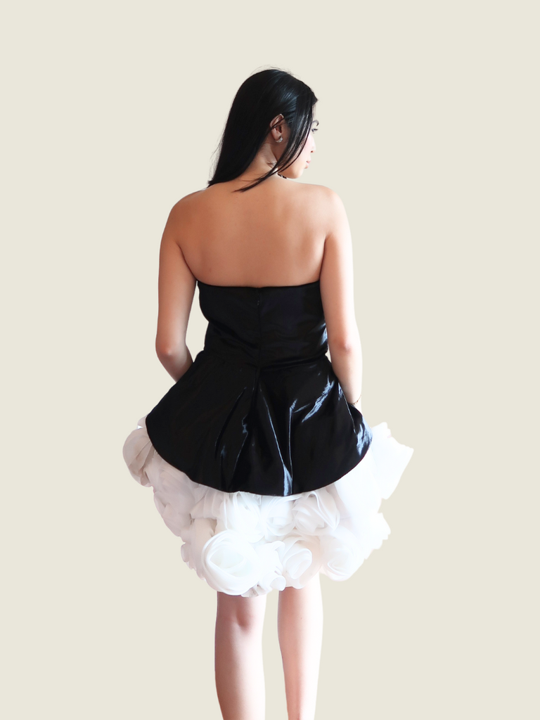 Chynna Mamawal Black and White Mini Dress