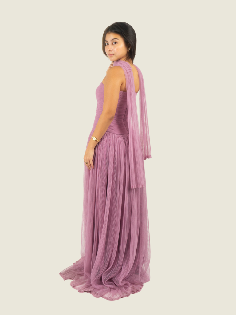 Custom Purple Tulle Gown