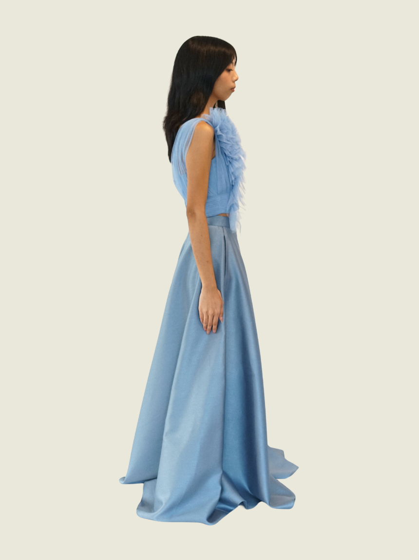 Debbie Co Custom Powder Blue 2 Piece Gown