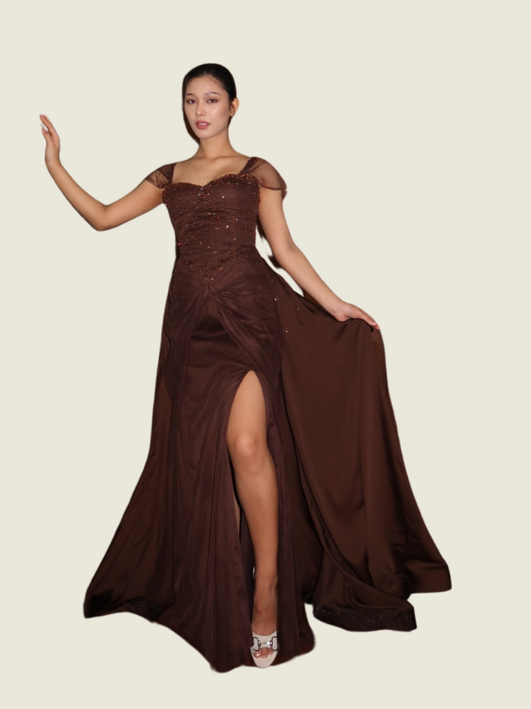 Richie Ortega Custom Brown Gown