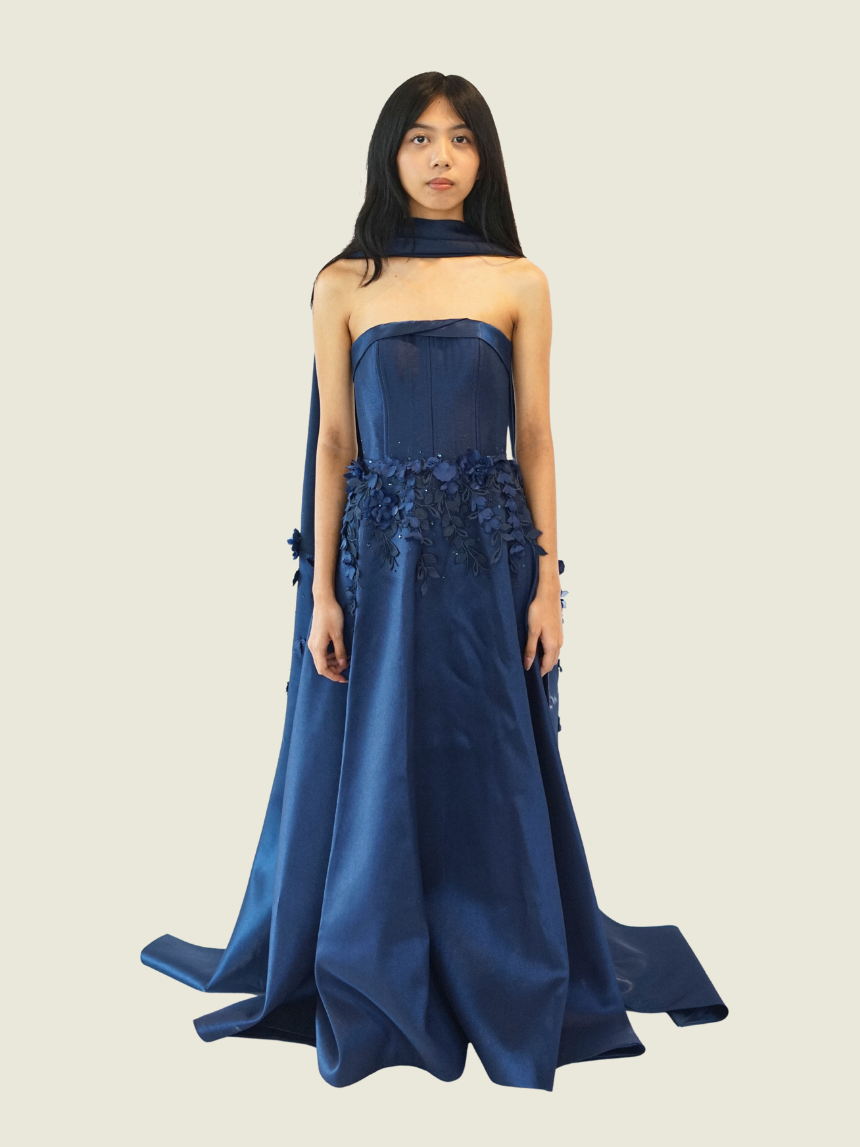 Edjess Banania Custom Blue Gown