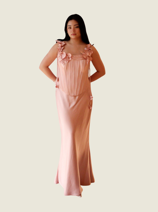 Emilia Atelier Custom Floral Corset and Skirt Set