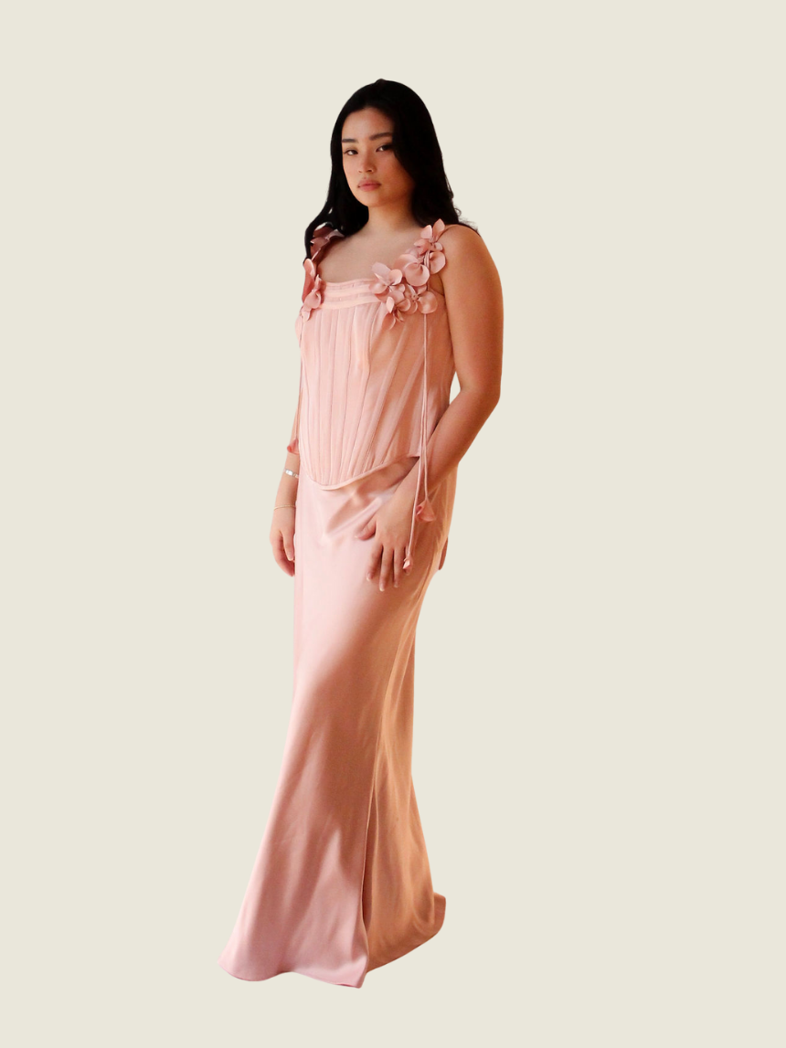 Emilia Atelier Custom Floral Corset and Skirt Set