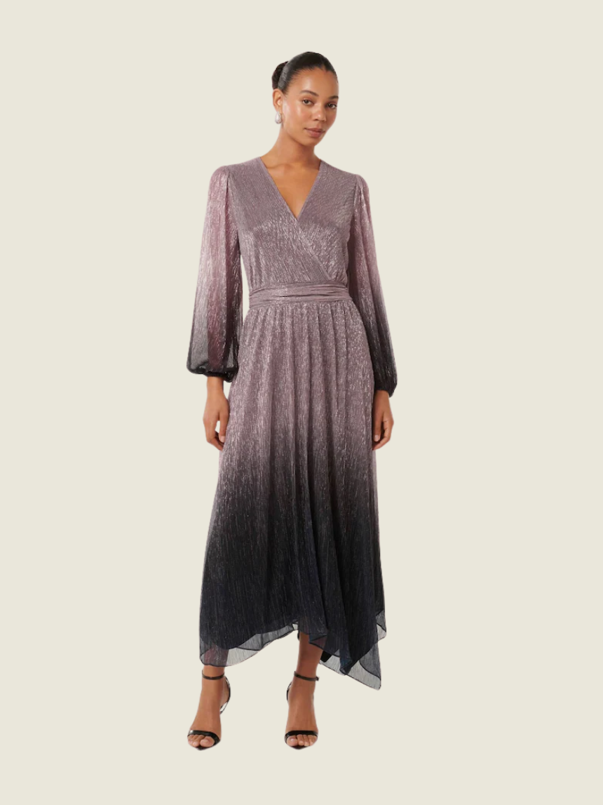 Ever New Pink Gisele Ombre Plisse Maxi Dress