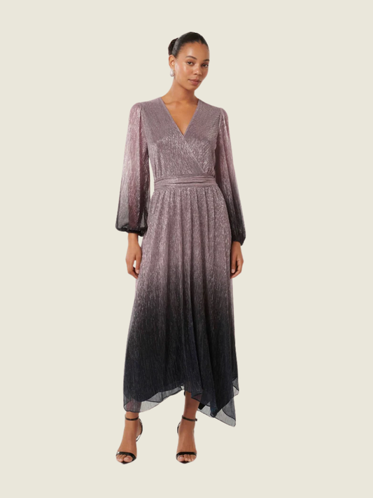 Ever New Pink Gisele Ombre Plisse Maxi Dress