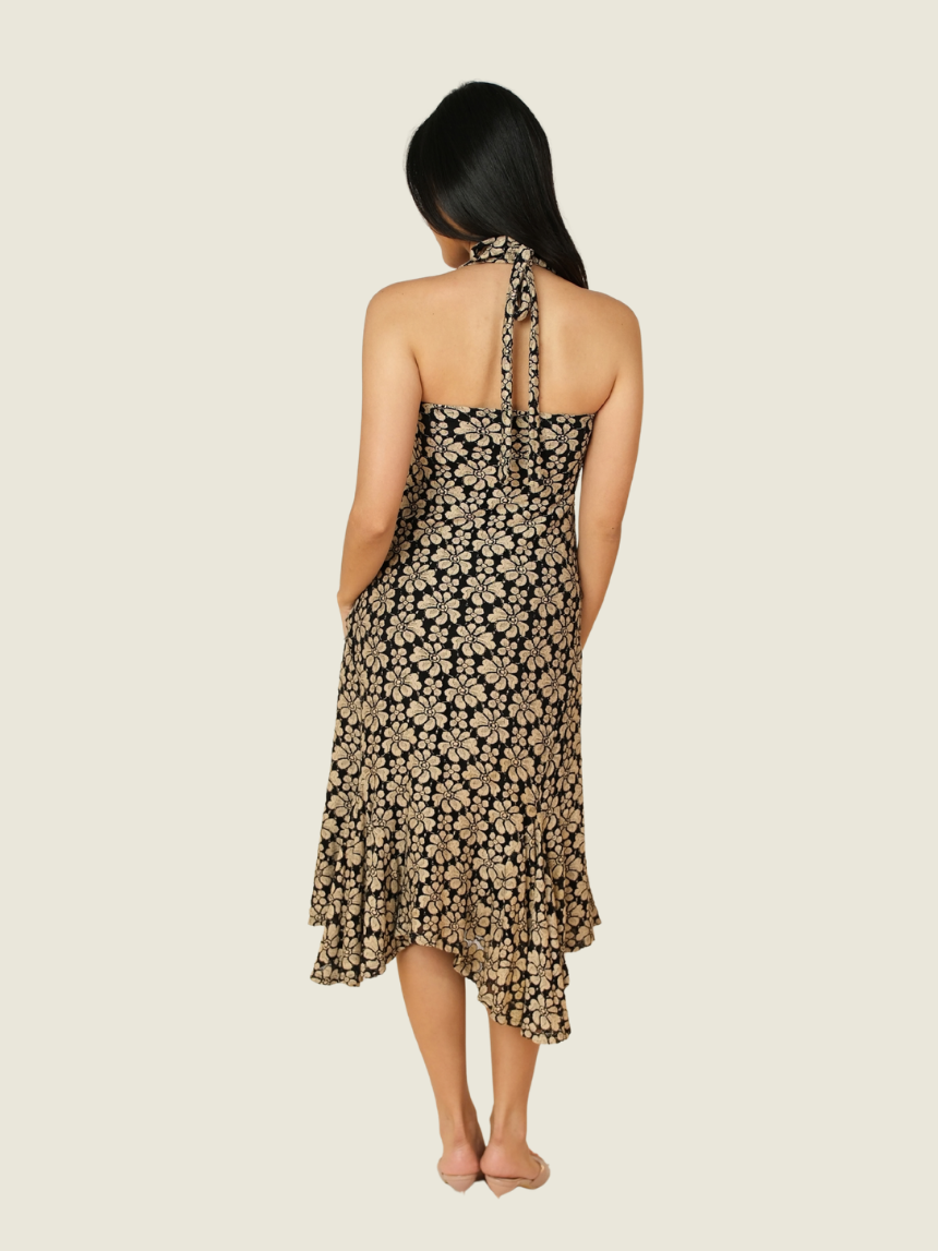 Halohalo Lace Halter Maxi Dress
