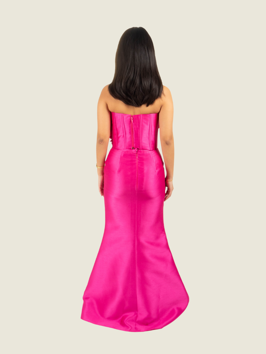 Debbie Co Custom Fuchsia 2 Piece Gown