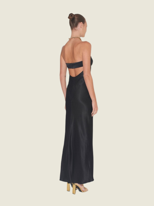 Hansel and Gretel Becca Black Strapless Maxi Dress