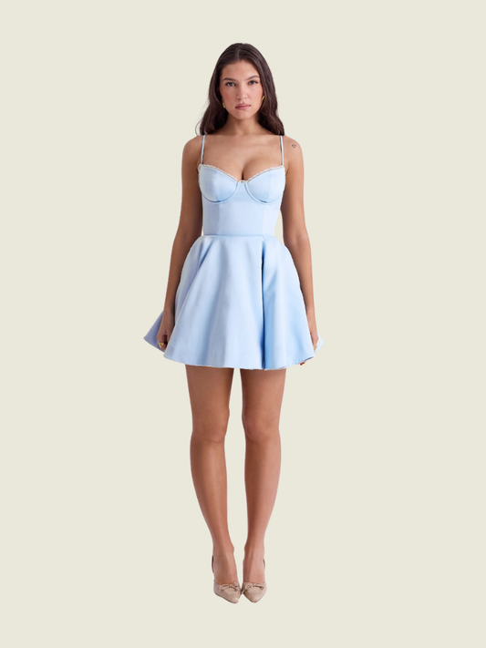 House of CB Cinderella Blue Tulle Mini Dress