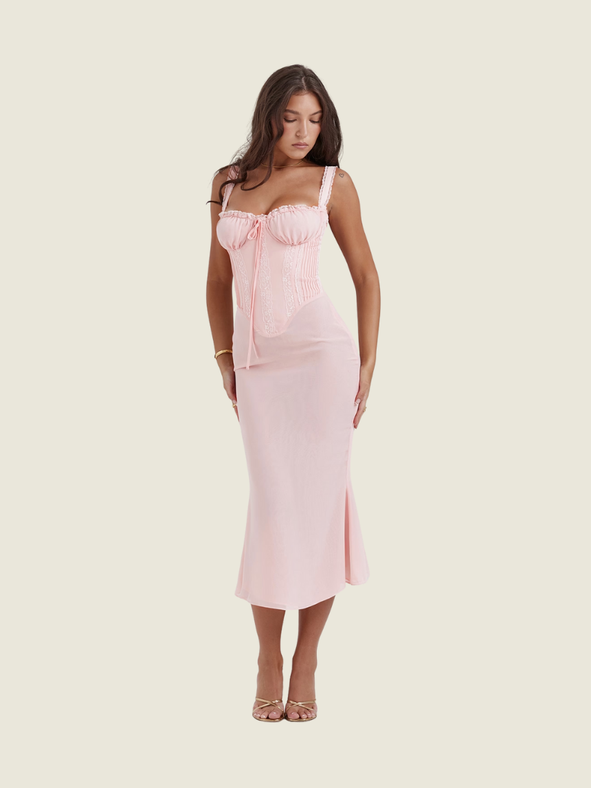 House of CB Pink Syrah Dress