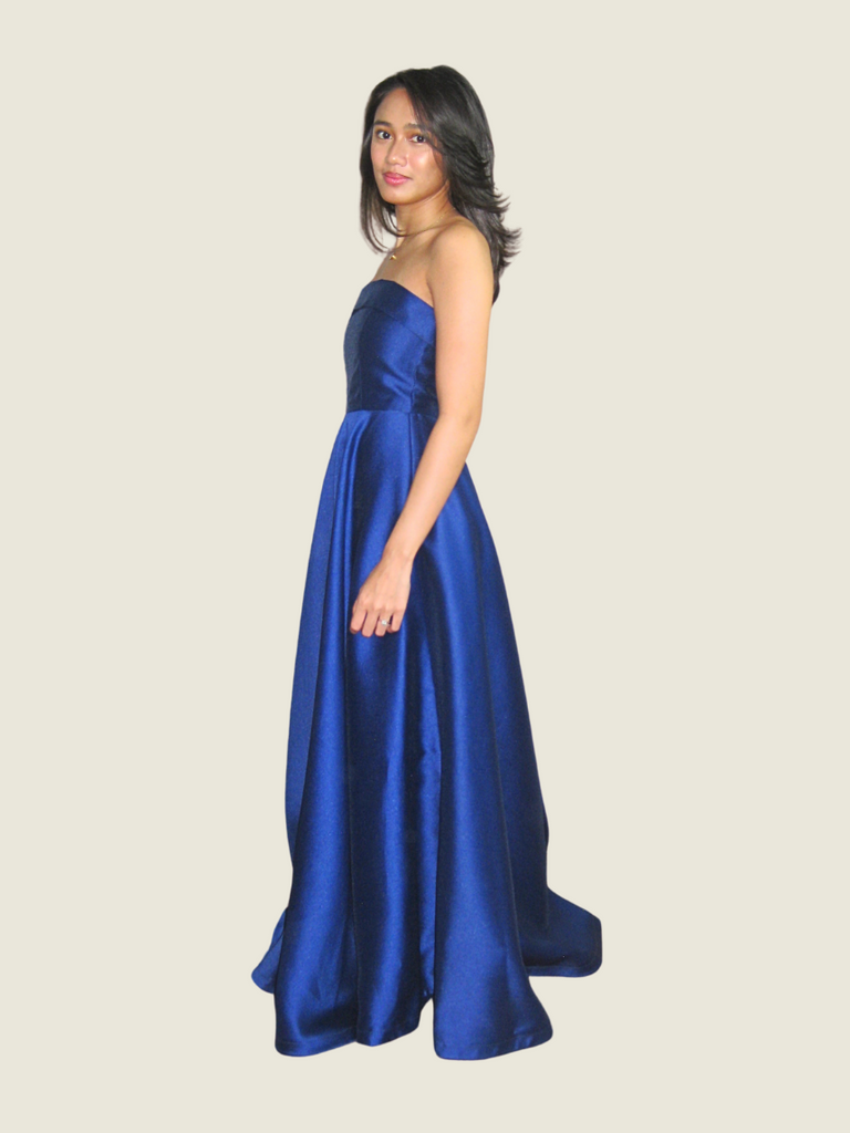 June 12 the Label Custom Royal Blue Tube Gown